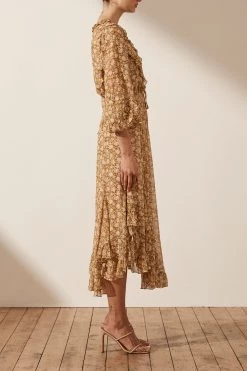 Shona Joy Julia Balloon Sleeve Godet Midi Dress 11 Shona Joy Julia Balloon Sleeve Godet Midi Dress