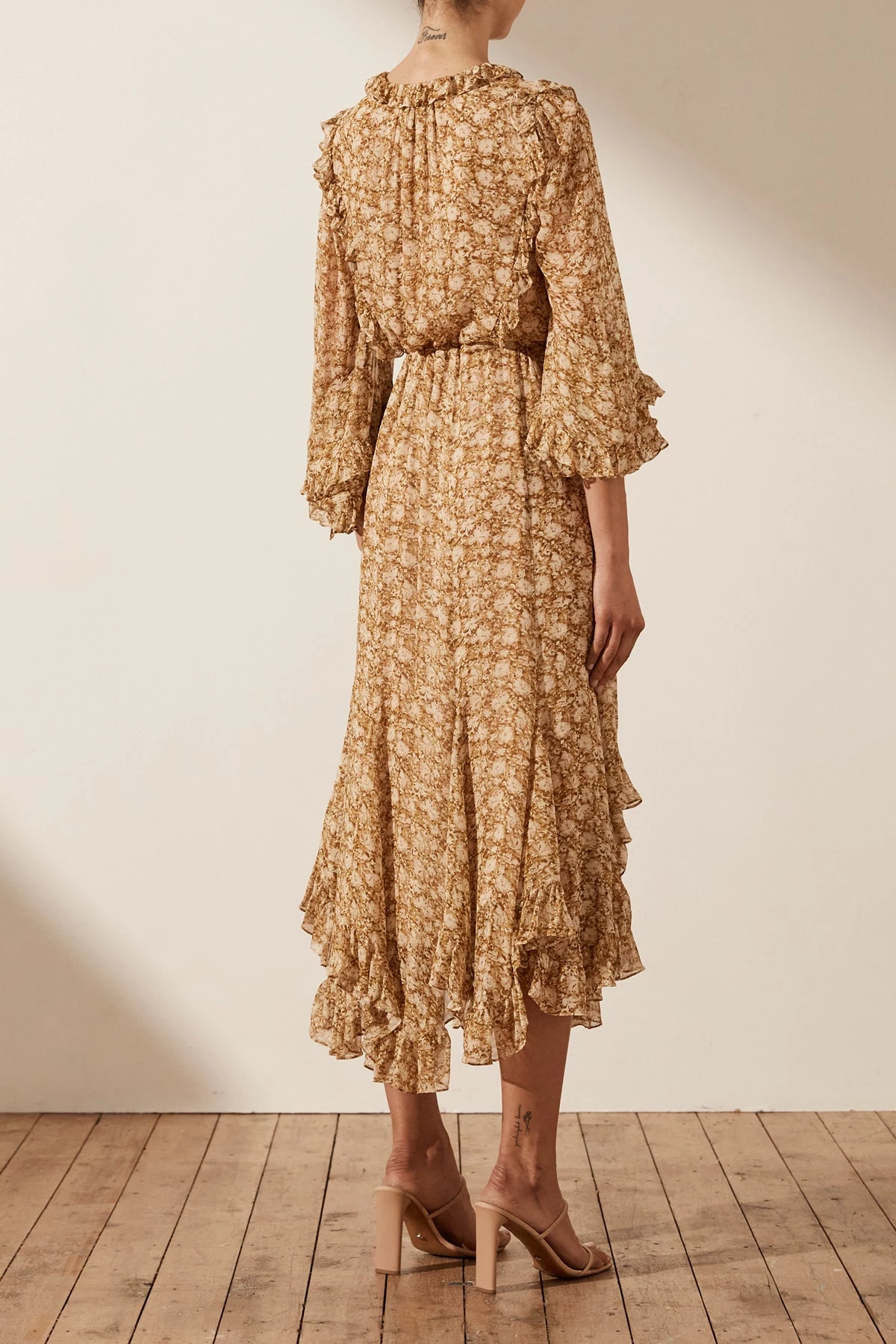 Shona Joy Julia Balloon Sleeve Godet Midi Dress 7 Shona Joy Julia Balloon Sleeve Godet Midi Dress