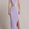 Bec And Bridge Riviera Knit Twist Midi Dress Lilac