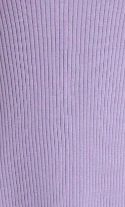 Bec And Bridge Riviera Knit Twist Midi Dress Lilac