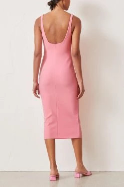 Bec And Bridge Paloma Midi Dress Flamingo