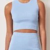 Bec And Bridge Lemon Squeezy Knit Crop Top Sky Blue