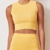 Bec And Bridge Lemon Squeezy Knit Crop Top Sunray