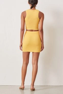 Bec And Bridge Lemon Squeezy Knit Crop Top Sunray