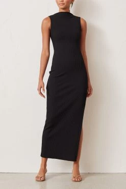 Bec And Bridge Noir Et Blanc Midi Dress