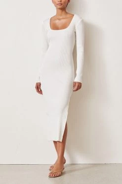 Bec And Bridge Noir Et Blanc Long Sleeve Midi Ivory