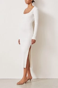 Bec And Bridge Noir Et Blanc Long Sleeve Midi Ivory