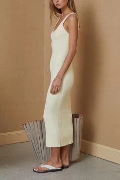 Bec And Bridge Mimi Knit Midi Dress Butter