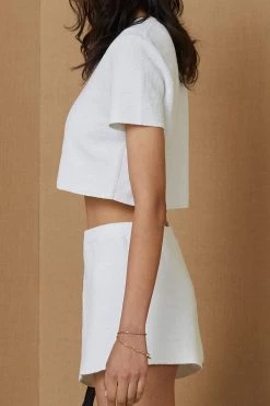 Bec And Bridge Fifi Knit Shorts Ecru