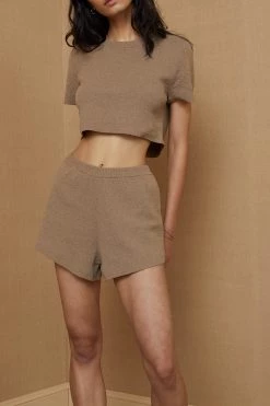 Bec And Bridge Fifi Knit Shorts Taupe 9 Bec And Bridge Fifi Knit Shorts Taupe