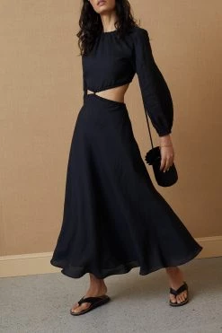 Bec And Bridge Madeleine Midi Dress Black