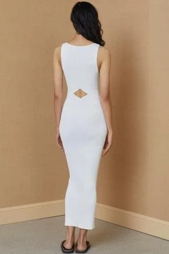 Bec And Bridge Versailles Knit Midi Dress Ivory