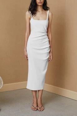 Fox Maiden Sales 36 Bec And Bridge Karina Tuck Midi Dress Ivory
