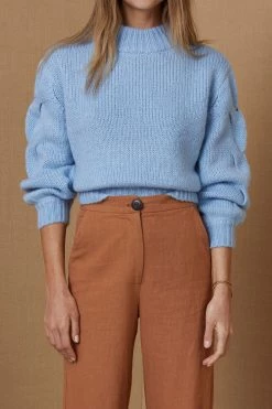 Bec And Bridge Celeste Knit Jumper Sky Blue