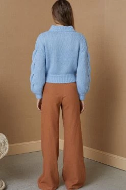 Bec And Bridge Celeste Knit Jumper Sky Blue