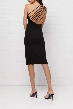 By Johnny Sara Slice Asymmetric Midi Dress