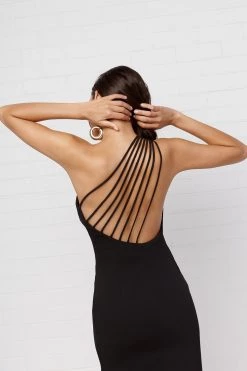 By Johnny Sara Slice Asymmetric Midi Dress