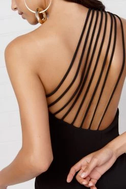 By Johnny Sara Slice Asymmetric Midi Dress