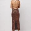 By Johnny By Johnny By Johhny Chocolate Sequin Cross Back Dress 2 By Johnny By Johnny By Johhny Chocolate Sequin Cross Back Dress