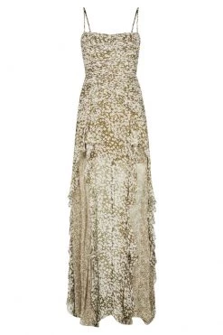 Shona Joy Claudette Ruched Frill Maxi