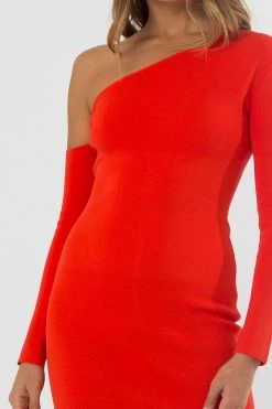 San Sloane Erika Dress Vibrant Orange