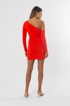 San Sloane Erika Dress Vibrant Orange