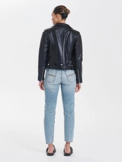 Ena Pelly Classic Biker Jacket Smooth Black Silver 15 Ena Pelly Classic Biker Jacket Smooth Black Silver