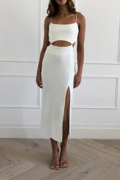 Fox Maiden Bec And Bridge Faye Cut Out Midi Ivory