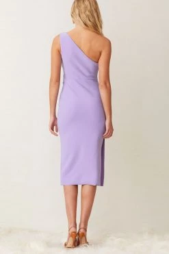 Bec And Bridge Gemma Asym Midi Dress Violet