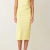 Bec And Bridge Gemma Asym Midi Dress Banana