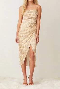 Bec And Bridge Zoe Midi Wrap Silk Dress