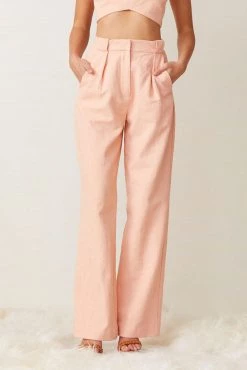 Bec And Bridge Coral Club Pant Peach
