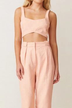 Bec And Bridge Coral Club Top Peach