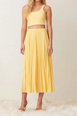 Bec And Bridge Sunny Pleated Midi Skirt