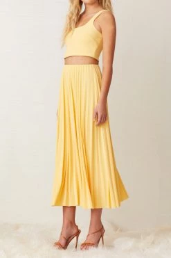 Bec And Bridge Sunny Pleated Midi Skirt