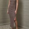 Bec And Bridge Riviera Split Midi Dress Silt