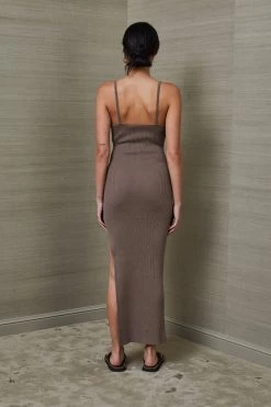 Bec And Bridge Riviera Split Midi Dress Silt