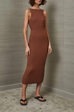 Bec And Bridge Deja Vu Midi Dress Chocolate