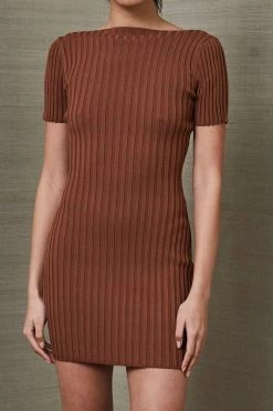 Bec And Bridge Deja Vu Mini Dress Chocolate