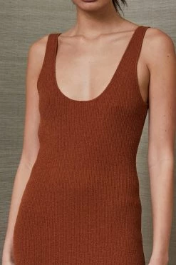 Bec And Bridge Bowie Midi Dress Rust