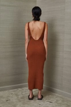 Bec And Bridge Bowie Midi Dress Rust