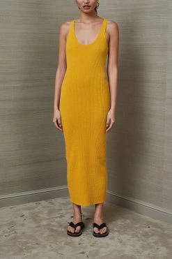 Bec And Bridge Bowie Midi Dress Mustard