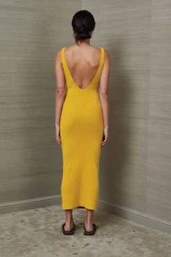 Bec And Bridge Bowie Midi Dress Mustard