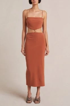 Bec And Bridge Bec And Bridge Bec & Bridge Alba Cut Out Midi Dress Terracotta