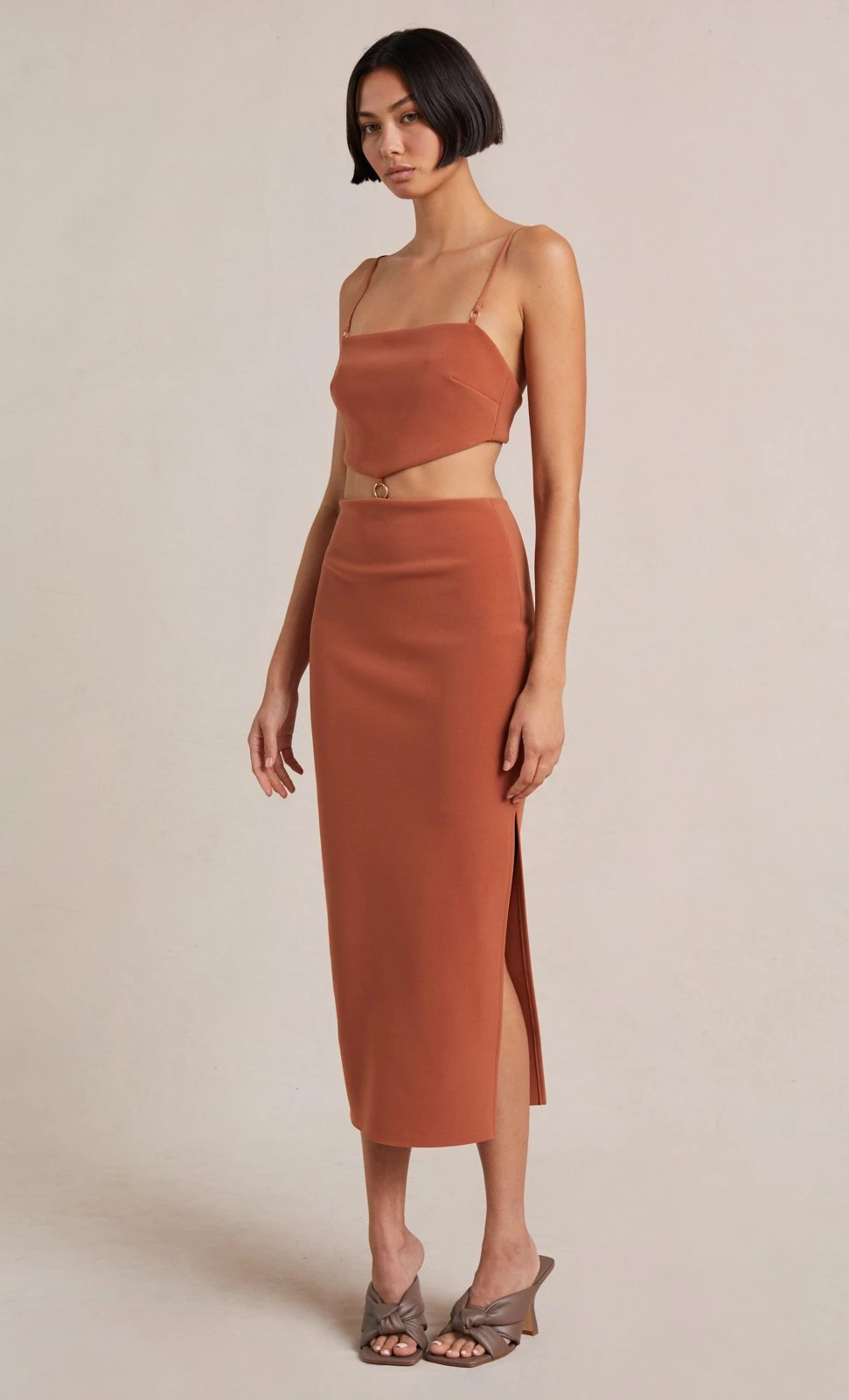 Bec And Bridge Bec And Bridge Bec & Bridge Alba Cut Out Midi Dress Terracotta 4 Bec And Bridge Bec And Bridge Bec & Bridge Alba Cut Out Midi Dress Terracotta