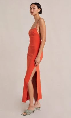 Bec And Bridge Elroy Midi Dress Flame 10 Bec And Bridge Elroy Midi Dress Flame