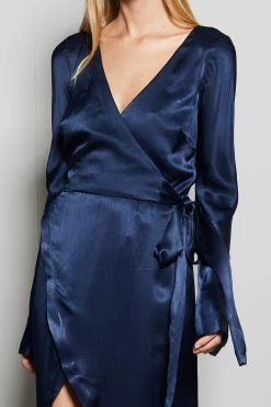 Bec And Bridge Sylvie Wrap Midi Dress Ink
