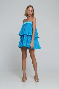 LIDEE Woman L'idee Woman Rêveries Mini Dress Cloud Blue