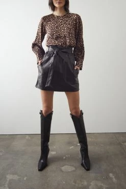 Ena Pelly Nyah Leather Mini Skirt