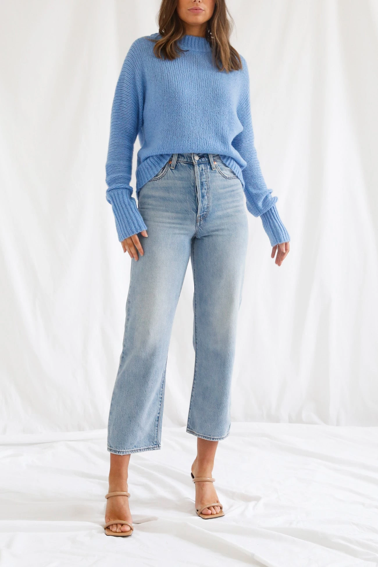 San Sloane Helena Knit Cornflower Blue 4 San Sloane Helena Knit Cornflower Blue